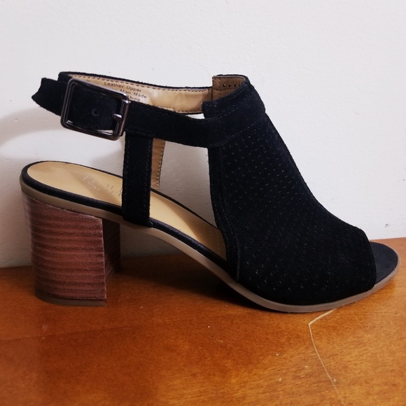 Leather Black Cut Out Booties - Picture 1 of 7